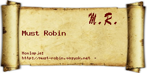 Must Robin névjegykártya